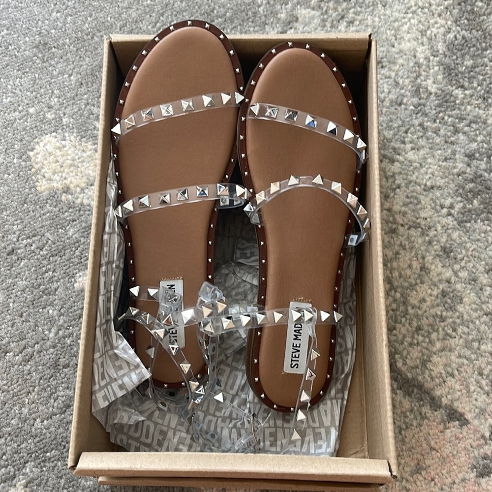 Steve Madden Travel Sandal, Clear - 8.5